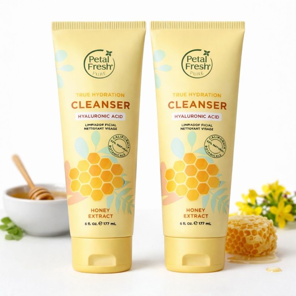 Lot 2x Petal Fresh True Hydration Facial Cleanser – Hyaluronic Acid & Honey 6 oz